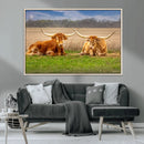 Texas Longhorn Pair Wall Art Canvas Print – Peaceful Rustic by MyGreatCanvas | Canvas Wall Art Prints | Photo Prints & Wall Decor