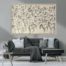 Wild Horse Stampede Wall Art Canvas Print – Monochrome by MyGreatCanvas | Canvas Wall Art Prints | Photo Prints & Wall Decor