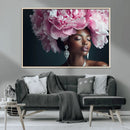 Black Beauty Petal Crown Wall Art Canvas Print – Floral by MyGreatCanvas | Canvas Wall Art Prints | Photo Prints & Wall Decor