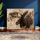 Moose Canvas Wall Art — Rustic Wildlife Painting Print | by MyGreatCanvas | Canvas Wall Art Prints | Photo Prints & Wall Decor
