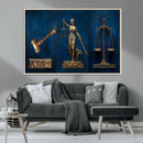 Lady Justice Wall Art Canvas Print – Elegant Gold Legal by MyGreatCanvas | Canvas Wall Art Prints | Photo Prints & Wall Decor