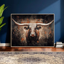 Abstract Longhorn Wall Art Canvas Print – Vintage Western by MyGreatCanvas | Canvas Wall Art Prints | Photo Prints & Wall Decor