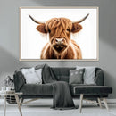 Scottish Highland Cow Canvas Print, Framed Highland Cow