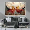 Vibrant Angel Wings Wall Art Canvas Print – Gold Red by MyGreatCanvas | Canvas Wall Art Prints | Photo Prints & Wall Decor