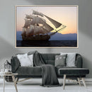 Sailing Ship Wall Art Canvas Print – Sunset Ocean Voyage by MyGreatCanvas | Canvas Wall Art Prints | Photo Prints & Wall Decor
