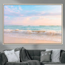 Serene Ocean Waves Wall Art Canvas Print – Pastel Sky Soft by MyGreatCanvas | Canvas Wall Art Prints | Photo Prints & Wall Decor