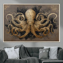 Octopus Wall Art Canvas Print – Black Gold Detailed by MyGreatCanvas | Canvas Wall Art Prints | Photo Prints & Wall Decor