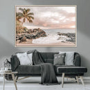 Tropical Beach Wall Art Canvas Print – Palm Trees Rocky by MyGreatCanvas | Canvas Wall Art Prints | Photo Prints & Wall Decor
