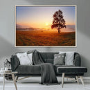 Golden Sunrise Landscape Canvas Wall Art – Framed Misty by MyGreatCanvas | Canvas Wall Art Prints | Photo Prints & Wall Decor