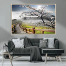 Sakura Cherry Blossom Pathway Canvas Wall Art – Tranquil