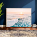 Sunset Surfing Wall Art Canvas Print, Ocean Wave Surfer with by MyGreatCanvas | Canvas Wall Art Prints | Photo Prints & Wall Decor