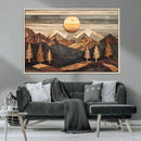 Wooden Mountain Layers Art – Rustic Pine Tree Landscape by MyGreatCanvas | Canvas Wall Art Prints | Photo Prints & Wall Decor