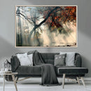 Sunlit Autumn Forest Wall Art Canvas Print – Framed Mist by MyGreatCanvas | Canvas Wall Art Prints | Photo Prints & Wall Decor