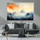 Warm Clouds Abstract Mountain Wall Art Canvas Print