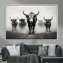 Texas Longhorn Wall Art Canvas Print, Framed Speckled Cow by MyGreatCanvas | Canvas Wall Art Prints | Photo Prints & Wall Decor