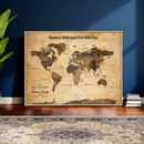 Vintage World Map Canvas Wall Art Print, Personalized by MyGreatCanvas | Canvas Wall Art Prints | Photo Prints & Wall Decor