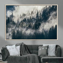 Foggy Pine Forest Wall Art – Framed Black White Nature by MyGreatCanvas | Canvas Wall Art Prints | Photo Prints & Wall Decor