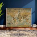Customize Push Pin Vintage World Map Wall Art Canvas Print – by MyGreatCanvas | Canvas Wall Art Prints | Photo Prints & Wall Decor