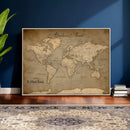 Personalized World Map Wall Art – Custom Framed Push Pin by MyGreatCanvas | Canvas Wall Art Prints | Photo Prints & Wall Decor