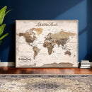 Custom Push Pin World Map Wall Art Canvas Print – by MyGreatCanvas | Canvas Wall Art Prints | Photo Prints & Wall Decor