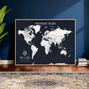 Custom World Map Wall Art Canvas Print – Personalized Push by MyGreatCanvas | Canvas Wall Art Prints | Photo Prints & Wall Decor