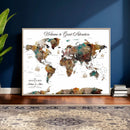 Customizable Framed World Map Canvas Print – Personalized by MyGreatCanvas | Canvas Wall Art Prints | Photo Prints & Wall Decor