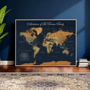 Custom Push Pin World Map Wall Art Canvas Print – Personalized Travel Tracker with Pins Framed Large for Home and Office Decor by MyGreatCanvas | Canvas Wall Art Prints | Photo Prints & Wall Decor