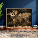 Personalized Family World Map Canvas – Custom Framed Push by MyGreatCanvas | Canvas Wall Art Prints | Photo Prints & Wall Decor