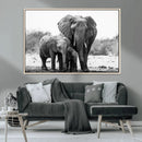 Elephant Family Africa Wall Art Canvas Print by MyGreatCanvas | Canvas Wall Art Prints | Photo Prints & Wall Decor