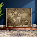 Personalized Push Pin World Map Canvas Print – Custom Framed