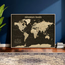 Custom Push Pin World Map Wall Art Canvas Print –