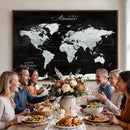 Custom Push Pin World Map Wall Art Canvas Print – Custom