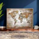Vibrant Watercolor World Map Canvas Wall Art – Framed Travel by MyGreatCanvas | Canvas Wall Art Prints | Photo Prints & Wall Decor