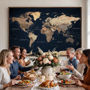 World Map Canvas Print – Detailed Map of the World Wall Art