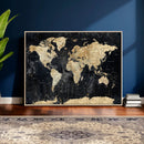 Framed Large World Map Wall Art Canvas Print for Living Room by MyGreatCanvas | Canvas Wall Art Prints | Photo Prints & Wall Decor
