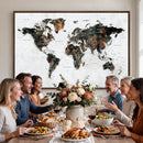 Large World Map Canvas Print – Framed Travel Map Wall Art