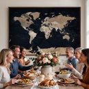 Grunge Wall Art World Map Canvas Print