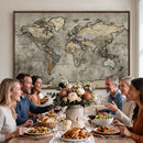 World Map Canvas Print – Detailed Map of the World Wall Art