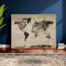 World Map Canvas Print – Detailed Map of the World Adventure