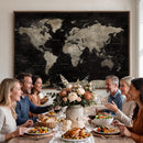 Detailed World Map Wall Art Print - Large Framed World Map
