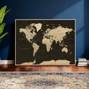 World Map Canvas Print – Framed World Map Wall Art for