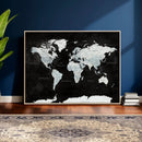 World Map Canvas Print – Framed Push Pin Wall Art, Color by MyGreatCanvas | Canvas Wall Art Prints | Photo Prints & Wall Decor