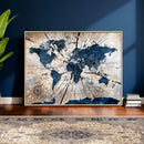Rustic World Map Canvas Print – Framed Wall Art for Couples, by MyGreatCanvas | Canvas Wall Art Prints | Photo Prints & Wall Decor