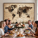 World Map Wall Art Canvas Print