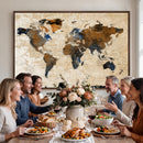 World Map Canvas Print – Framed Travel Map Wall Art for