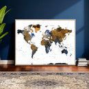 Colorful Watercolor World Map Canvas Wall Art – Framed by MyGreatCanvas | Canvas Wall Art Prints | Photo Prints & Wall Decor