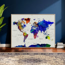 World Map Wall Art Canvas Print, Modern Decorative Framed by MyGreatCanvas | Canvas Wall Art Prints | Photo Prints & Wall Decor