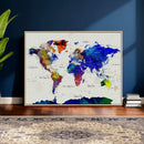 Vintage World Map Canvas Wall Art – Framed Travel Map with by MyGreatCanvas | Canvas Wall Art Prints | Photo Prints & Wall Decor