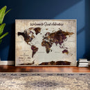Custom Push Pin Map Wall Art Canvas Print – Personalized