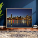Chicago Wall Art Canvas Print - Chicago City Downtown Night by MyGreatCanvas | Canvas Wall Art Prints | Photo Prints & Wall Decor